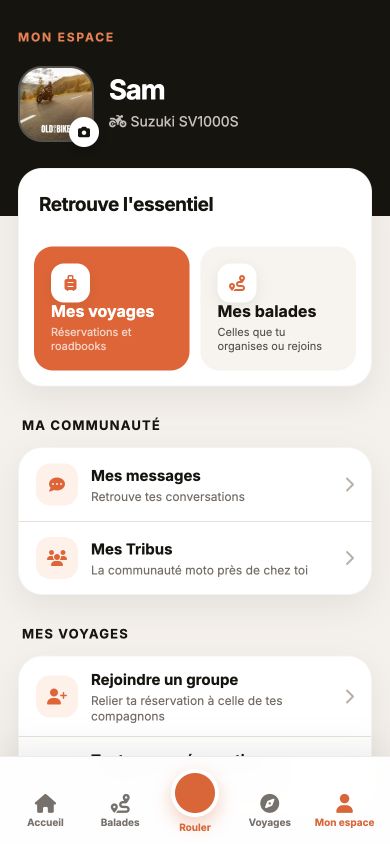 Espace personnel OldiBike