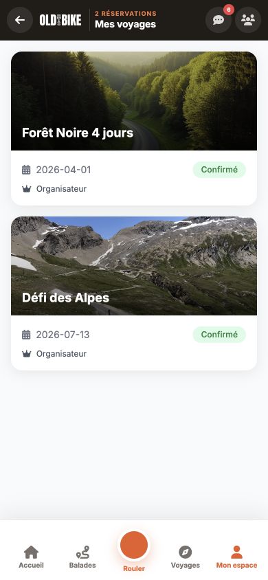 Réservations dans Mes Voyages