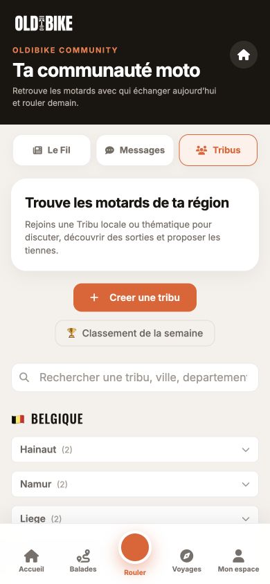 Liste des tribus OldiBike