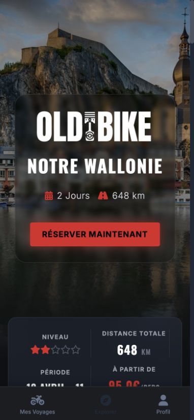 Fiche détaillée d'un voyage OldiBike