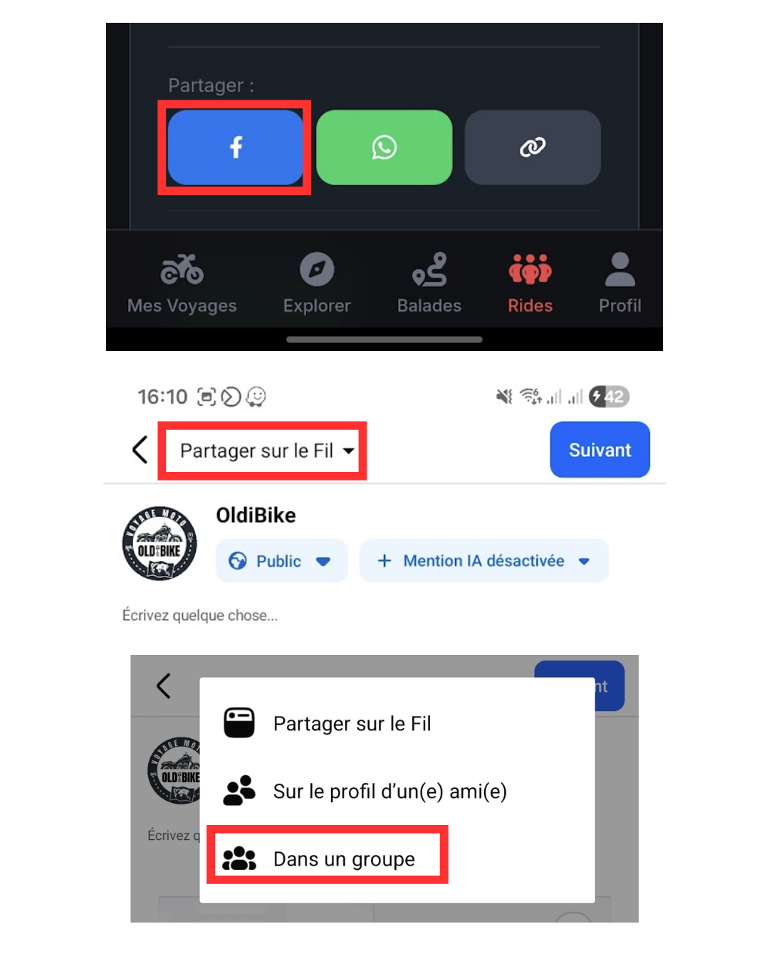 Comment partager sur un groupe Facebook